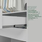 Guarda-roupa Casal 4 Portas 2 Gavetas França Branco