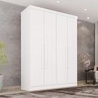 Guarda-roupa Casal 4 Portas 2 Gavetas França Branco