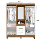 Guarda Roupa Casal 4 Portas 2 Gavetas Niteroi Moval