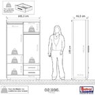 Guarda Roupa Casal 4 Portas 2 Gavetas Primacy Ipê Wood/grafite