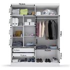 Guarda Roupa Casal 4 Portas 2 Gavetas Supreme   Branco