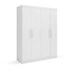 Guarda Roupa Casal 4 Portas 2 Gavetas Supreme   Branco