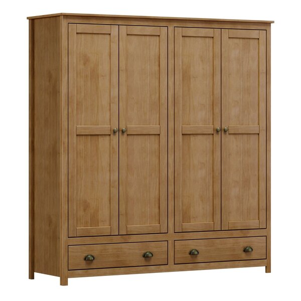 Guarda-roupa Casal 4 Portas 2 Gavetas Topazio Freijo