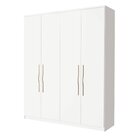 Guarda Roupa Casal 4 Portas 3 Gavetas 100% Mdf Spazio  Branco