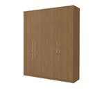 Guarda Roupa Casal 4 Portas 3 Gavetas 100% Mdf Spazio  Freijó