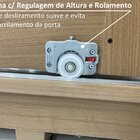 Guarda Roupa Casal 4 Portas 3 Gavetas 100% Mdf Spazio  Freijó