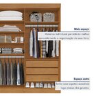 Guarda-roupa Casal 4 Portas 3 Gavetas Caribe Cinamomo/off Whi