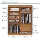 Guarda-roupa Casal 4 Portas 3 Gavetas Caribe Cinamomo/off Whi