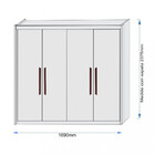 Guarda Roupa Casal 4 Portas 3 Gavetas Nantes Móveis Europa