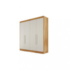 Guarda Roupa Casal 4 Portas 3 Gavetas Nantes Móveis Europa