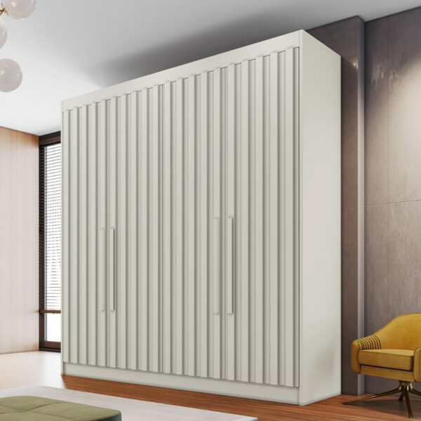 Guarda Roupa Casal 4 Portas 3 Gavetas Potente Móveis Europa | Leroy Merlin