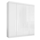 Guarda Roupa Casal 4 Portas 3 Gavetas Roma  Branco