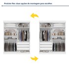 Guarda Roupa Casal 4 Portas 3 Gavetas Roma  Branco
