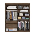 Guarda Roupa Casal 4 Portas 3 Gavetas Roma Conquista Móveis C