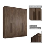 Guarda Roupa Casal 4 Portas 3 Gavetas Roma Conquista Móveis C