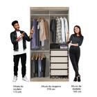 Guarda Roupa Casal 4 Portas 4 Gav Espelho Solares Carraro