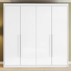 Guarda-roupa Casal 4 Portas 4 Gavetas 100% Mdf Eloá Branco  B