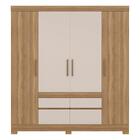 Guarda-roupa Casal 4 Portas 4 Gavetas 200cm Multimóveis Cr352