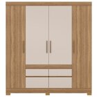 Guarda-roupa Casal 4 Portas 4 Gavetas Bilbao  Amendola/off Wh