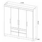 Guarda-roupa Casal 4 Portas 4 Gavetas Bilbao Demóbile Amendola