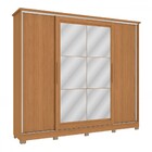 Guarda-roupa Casal 4 Portas 4 Gavetas Com Espelho Flex Canela
