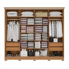 Guarda-roupa Casal 4 Portas 4 Gavetas Com Espelho Flex Canela