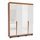 Guarda-roupa Casal 4 Portas 4 Gavetas Com Espelho Porto Freij