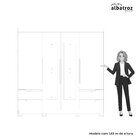 Guarda Roupa Casal 4 Portas 4 Gavetas Doble  Carvalho Grife/o