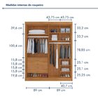 Guarda-roupa Casal 4 Portas 4 Gavetas Eloá 100% Mdf Cinamomo