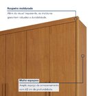 Guarda-roupa Casal 4 Portas 4 Gavetas Eloá 100% Mdf Cinamomo