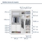 Guarda-roupa Casal 4 Portas 4 Gavetas Eloá  Branco