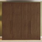 Guarda-roupa Casal 4 Portas 4 Gavetas Eloá  Cacau