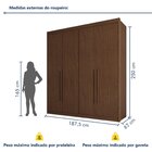 Guarda-roupa Casal 4 Portas 4 Gavetas Eloá  Cacau