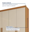 Guarda-roupa Casal 4 Portas 4 Gavetas Eloá  Cinamomo/off White