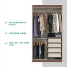 Guarda Roupa Casal 4 Portas 4 Gavetas Espelho Solares Madeira