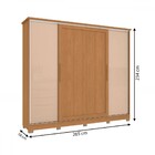 Guarda-roupa Casal 4 Portas 4 Gavetas Flex Canela/macadamia -