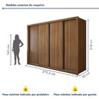 Guarda Roupa Casal 4 Portas 4 Gavetas Liv Yescasa Carvalho