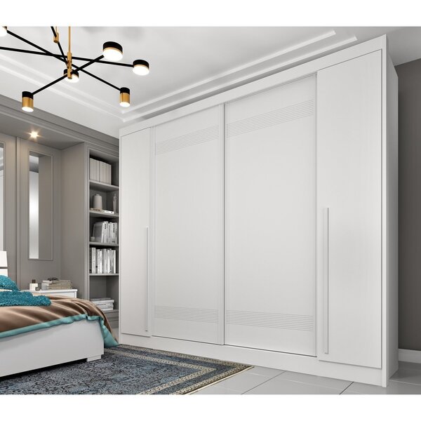 Guarda Roupa Casal 4 Portas 4 Gavetas Luxor Espresso Móveis N