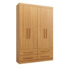 Guarda-roupa Casal 4 Portas 4 Gavetas Majestic Freijó