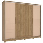 Guarda-roupa Casal 4 Portas 4 Gavetas Nogueira/macadamia Cb03