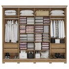 Guarda-roupa Casal 4 Portas 4 Gavetas Nogueira/macadamia Cb03