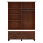 Guarda-roupa Casal 4 Portas 4 Gavetas Ouro Café