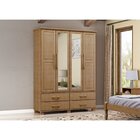Guarda-roupa Casal 4 Portas 4 Gavetas Ouro Freijo
