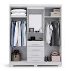 Guarda Roupa Casal 4 Portas 4 Gavetas Primacy Batrol Móveis B