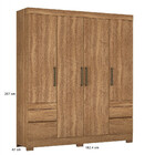 Guarda Roupa Casal 4 Portas 4 Gavetas Tijucas Demóbile