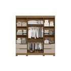 Guarda-roupa Casal 4 Portas 4 Gavetas Vivacce Jatobá/fendi Me