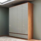 Guarda-roupa Casal 4 Portas 4 Gavetas W320 100% Mdf Freijo/of