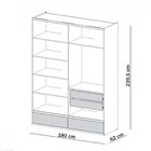 Guarda-roupa Casal 4 Portas 4 Gavetas W320 100% Mdf Freijo/of