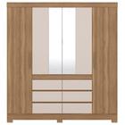 Guarda Roupa Casal 4 Portas 6 Gavetas Cadis D02 Amendola/off
