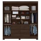 Guarda Roupa Casal 4 Portas 6 Gavetas Cadis D02 Ebano Touch -